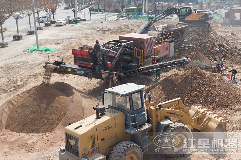 陜西建筑垃圾破碎現(xiàn)場(chǎng)