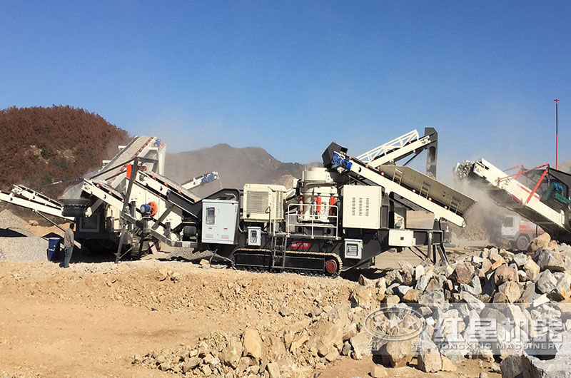 全自動(dòng)石子生產(chǎn)線作業(yè)現(xiàn)場(chǎng)