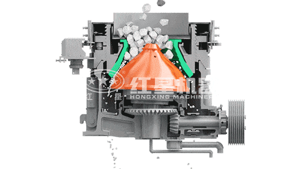 多缸液壓圓錐破碎機工作原理圖