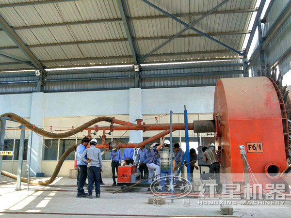 吉林用戶回轉窯安裝現場