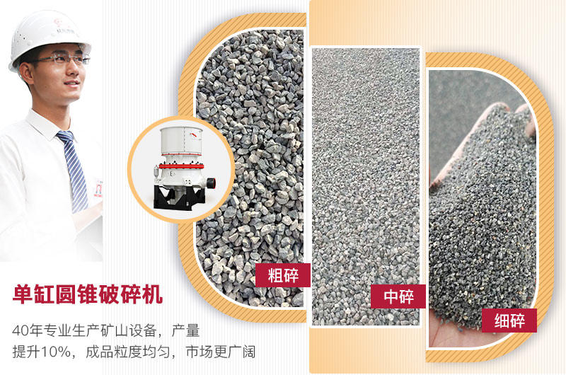 單缸圓錐破碎機(jī)適用物料