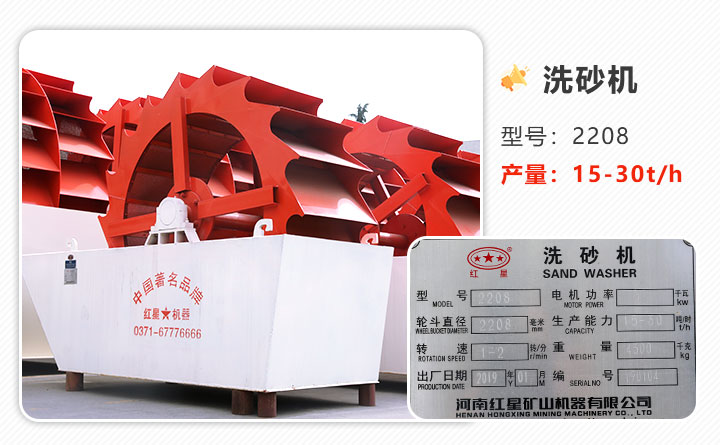圖1：石粉洗砂機(jī)設(shè)備圖片-2208型號(hào)、單輪