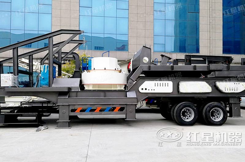 移動(dòng)式河卵石制砂機(jī)設(shè)備，一鍵操控，隨地移動(dòng)