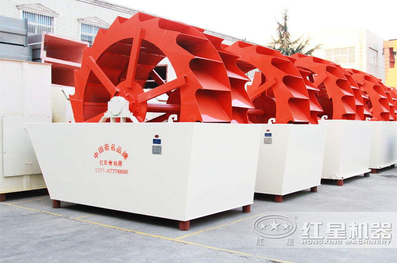 輪斗式洗砂機，洗凈度高達99%