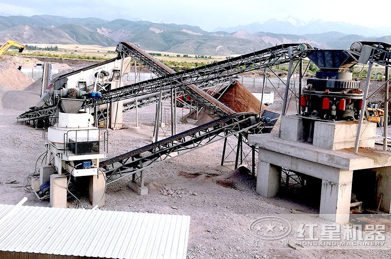 花崗巖制砂生產(chǎn)現(xiàn)場